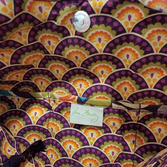 Vera Bradley Plum Crazy Purple Floral Top Handle Bag‎ Purse - Picture 7 of 14